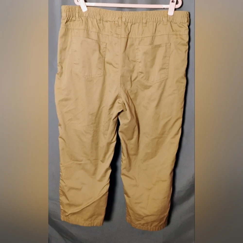 Men’s Haband's‎ Ice House Flannel Lined Slacks Sz 44S Khaki/Plaid Cozy Warm